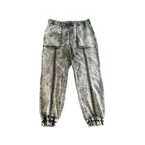 American Bazi Los Angeles‎ Denim Jogger Acid Black Pants Pockets Plus Size 2X